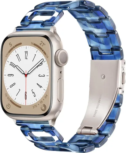 Miniatura 17 de Correa ligera de Apple Watch para Apple Watch, de resina en forma de D, compatible con hebilla de acero inoxidable para Apple Watch Ultra 2, 1