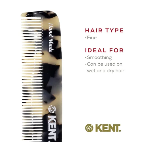 Miniatura 6 de Kent F3T TW Peine de dientes fino - Peine para separar y alisar el cabello para hombres y mujeres, removedor de caspa, corte de sierra y pulido a