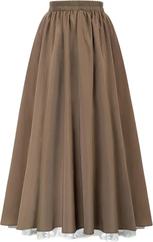 Miniatura 9 de Scarlet Darkness Maxi Long Skirt for Women Double-Layer Victorian Renaissance Skirts