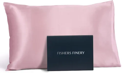 Miniatura 30 de Fishers Finery Funda de almohada de seda de morera 100% pura de 25mm (Rojo King)