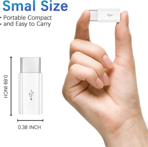 Miniatura 2 de Adaptador micro USB a USB C, paquete de 2 adaptadores Micro-USB hembra a USB-C macho OTG compatibles con Samsung Galaxy, LG, Huawei, teléfonos tipo
