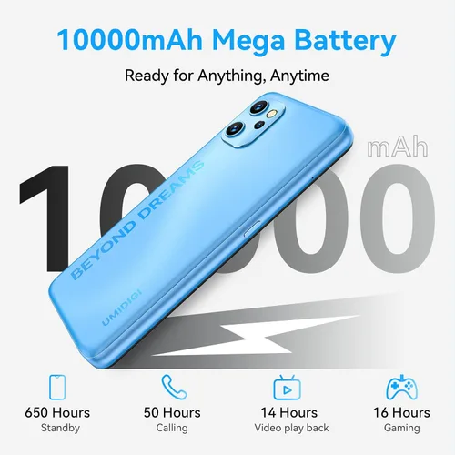 Miniatura 4 de UMIDIGI Power 7 MAX - Teléfono celular desbloqueado, batería de 6 GB+128 GB 10000 mAh, pantalla completa de 6.7 pulgadas + cámara triple AI de 48