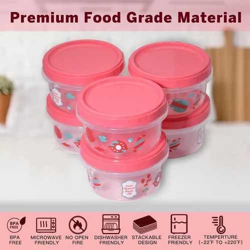 Miniatura 5 de Recipiente pequeño de 8 onzas con tapas, paquete de 6 recipientes apilables para almacenamiento de alimentos, contenedor de plástico reutilizable