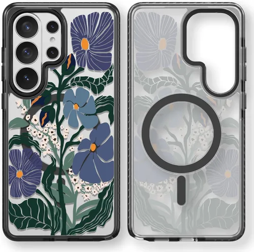 Miniatura 179 de Rosarnnah Funda compatible con Samsung Galaxy S24 Ultra, bonita estética, a la moda, divertida funda con estampado de gatito y gato, duradera a