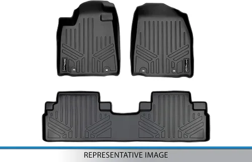 Miniatura 5 de SMARTLINER Juego de alfombrillas de 2 filas para todo tipo de clima, compatibles con BMW X6 40i 2020-2025