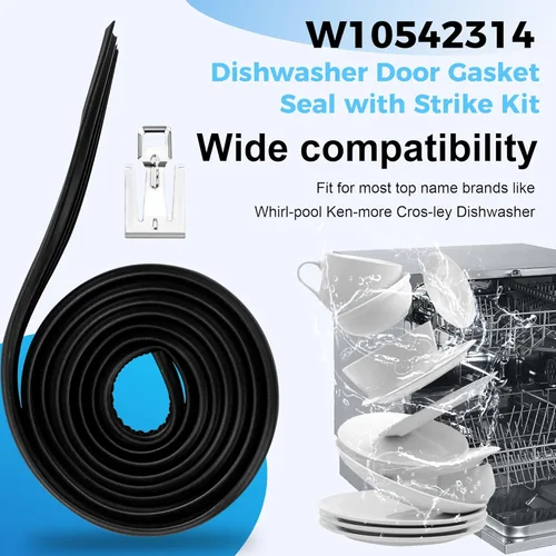 Miniatura 5 de Romalon W10542314 Junta de puerta de lavavajillas para Whirl-pool Ken-more reemplaza 2409202 8268888 W10300589 W10284090 W10350162