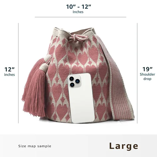 Miniatura 4 de WYOU Designer Collection Wayuu Bag in Crochet, Large