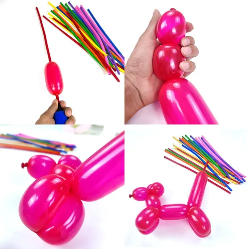 Miniatura 5 de 260 globos para torcer globos de animal, globos de látex largos y delgados para modelar, kit de globos mágicos de animales para bodas, cumpleaños