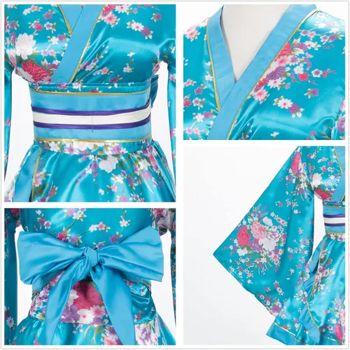 Miniatura 4 de Elibelle Juego de calcetines de seda plegables de seda para mujer, estilo kimono de anime japonés