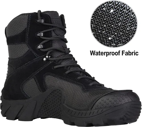 Miniatura 2 de FREE SOLDIER Men's Waterproof Hiking Boots Military Tactical Boots for Men Outdoor Lightweight Work Boots
