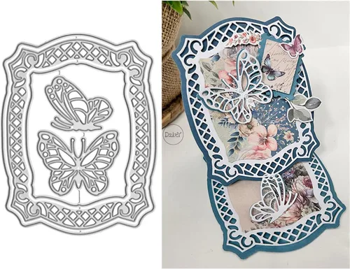 Miniatura 14 de DzIxY Juego de troqueles de corte de metal de encaje con flores antiguas para hacer tarjetas, juegos de troqueles de papel de gofrado, plantillas