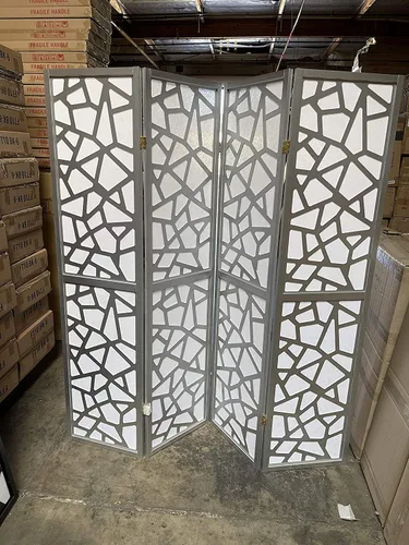 Miniatura 6 de Mosaic Breeze - Divisor de habitación, 3-8 paneles (negro, 3 paneles)