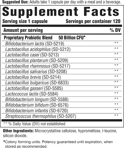 Miniatura 6 de Innate Response Formulas Flora 50-14 Clinical Strength - Suplemento probiótico con 50 mil millones de UFC - 14 cepas probióticas - Vegano y sin OMG