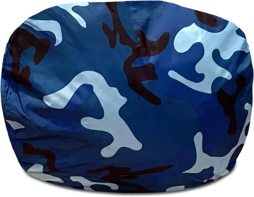 Miniatura 104 de Posh Beanbags - Sillón puff grande, 38 pulgadas, color azul rey sólido Nylon suave - Azul real