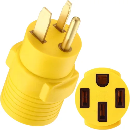 Kanayu Adaptador de cargador EV compatible con NEMA 6-50P a 14-50R 50 Amp 3 clavijas enchufe de soldador a conector de carga de 4 clavijas,
