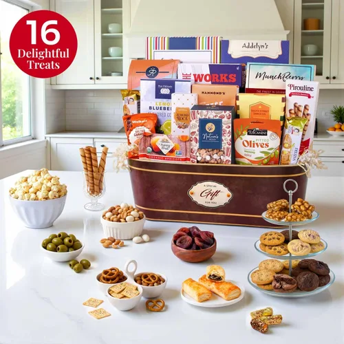 Miniatura 5 de Broadway Basketeers Cesta de regalo gourmet con chocolates y aperitivos, para todas las ocasiones