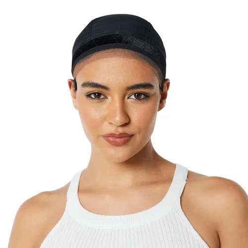 Miniatura 7 de Gorra de silicona de encaje para mujer, banda de agarre ajustable, gorra sin pegamento para encaje y pelucas de una sola parte superior (beige, L)