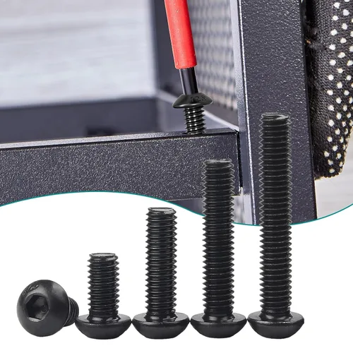 Miniatura 10 de Tornillos de cabeza de botón M5 x 0.787 in, 0.984 in, 1.181 in, 1.378 in, 1.575 in, cabeza de botón, acero de aleación de grado 10.9, acabado