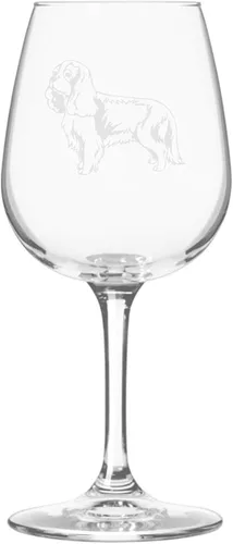 Miniatura 361 de Copa de vino de 12.75 onzas con diseño de perro grabado