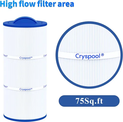 Miniatura 6 de Cryspool® 07043 Filtro compatible con Caldera 75, C-7375, 1019301, 73531, PCD75N, FC-3964, cartucho de filtro de spa de 75 pies cuadrados, 1 paquete