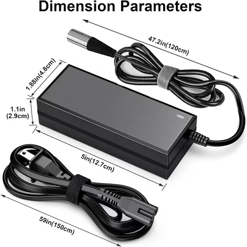 Miniatura 6 de 24V 2A Cargador de batería para scooter eléctrico, adecuado para Go Go Elite Traveler, Pride Mobility, batería de silla eléctrica Jazzy y Plus Ezip