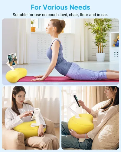 Miniatura 6 de NEARPOW Almohada con soporte para tablet, compatible con teléfono/tableta de 4.7 a 15.6 pulgadas, iPad, iPhone, Samsung, Google, Kindle, soporte