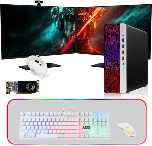 Miniatura 11 de PC de escritorio HP G3 para juegos, Intel Core i5 6ª generación, gráficos AMD RX 550, 32 GB de RAM, SSD de 1 TB, monitor MTG de 24 pulgadas, cámara