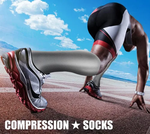 Miniatura 93 de CHARMKING - Calcetines de compresión para mujeres y hombres (3 pares), 15-20 mm Hg, el mejor apoyo para atletismo, running o ciclismo, mejora