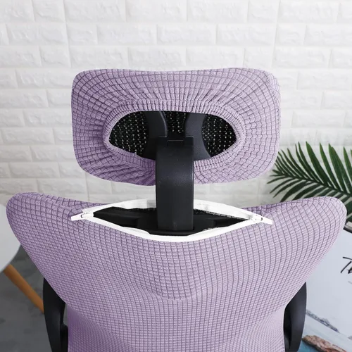 Miniatura 5 de FORCHEER Juego de sillas ergonómicas de oficina con funda para reposacabezas, repelente al agua, color morado