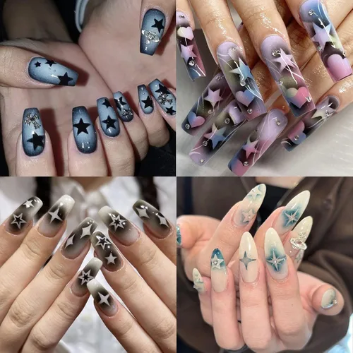 Miniatura 4 de 24 hojas de plantillas de aerógrafo, calcomanías de uñas para arte de uñas, calcomanías de uñas francesas, plantilla de impresión, herramienta