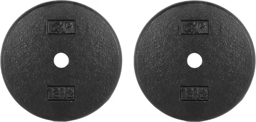 Miniatura 20 de CAP Barbell Placas de peso estándar de hierro fundido de 1 pulgada, individuales y juegos 1.25-50 libras Múltiples opciones Gris