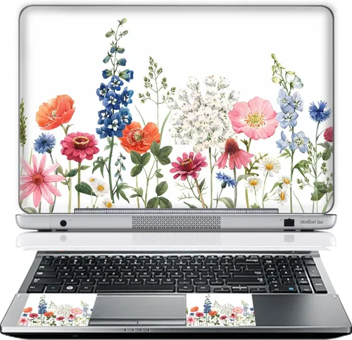 Miniatura 9 de Meffort Inc Adhesivo decorativo para laptop de hasta 12.3 pulgadas (incluye 2 muñequeras) - Nubes de galaxia