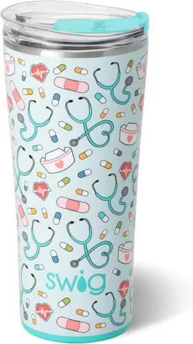 Miniatura 75 de Swig Life - Vaso aislante de 22 onzas, vaso de viaje para café con tapa, taza de café para viaje compatible con portavasos, de acero inoxidable