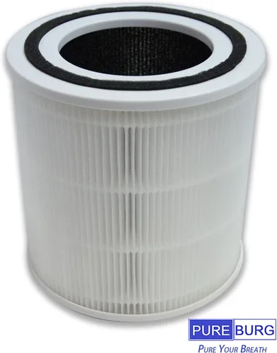 Miniatura 3 de PUREBURG Filtro de repuesto compatible con purificador de aire HEPA TT-AP005, 2 unidades de carbón activado HEPA H13 2 en 1 4 etapas de filtración