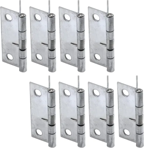 Miniatura 6 de MY MIRONEY Paquete de 10 bisagras de resorte de cierre automático de 1.5 pulgadas, bisagras de resorte con tornillos, accesorios de bricolaje