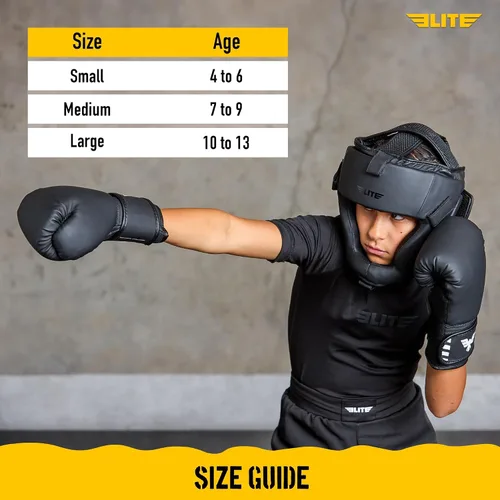 Miniatura 8 de Elite Sports Mejor Casco de Boxeo para Niños Casco de Lucha para Jóvenes para Edades de 4 a 13 Años MMA Kickboxing Muay Thai BJJ Karate Protector