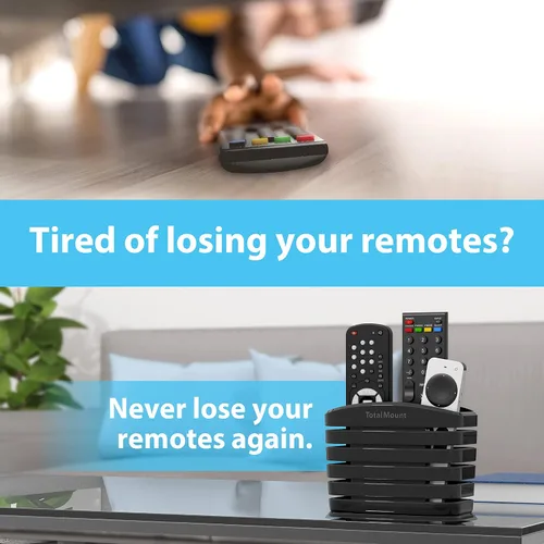 Miniatura 2 de TotalMount Remote Control Holder – Premium Quality and Extra Stable to Place Near Your TV, Bed, or Table (Medium – Fits Three Remotes, Premium Black)