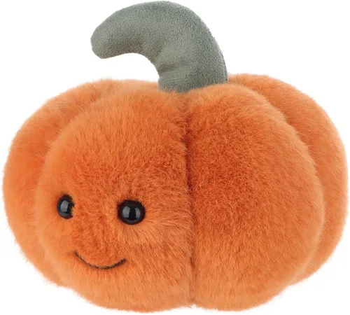 Miniatura 5 de Apricot Lamb Juguetes de verduras, peluches de calabaza fresca, animal de peluche suave, perfecto para niños (calabaza naranja, 4.5 pulgadas)