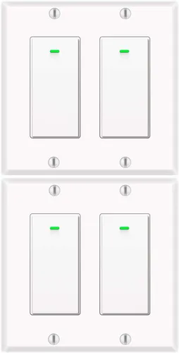 Miniatura 7 de Interruptor inteligente, interruptor de luz inteligente WiFi compatible con Amazon Alexa y Google Home, necesita cable neutro, con control remoto