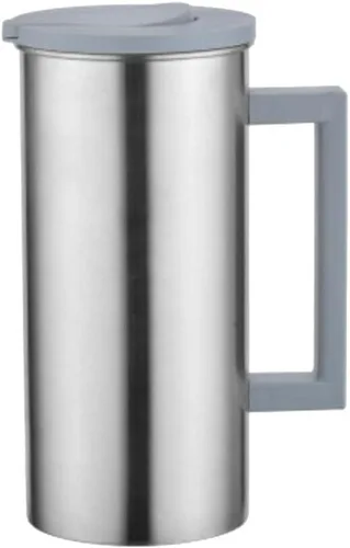 Miniatura 7 de Jarra térmica de acero inoxidable de 61 onzas, jarra de metal de doble pared con tapa/jarra de té, 1.8 litros (gris)