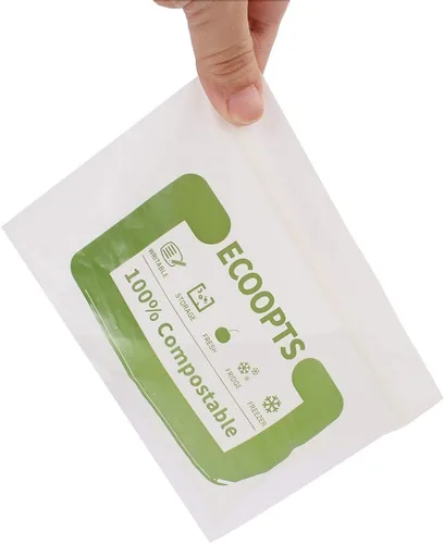 Miniatura 3 de Bolsa con cremallera 100% compostable para aperitivos Bolsas de almacenamiento pequeñas ecológicas Bolsa para congelador A base de plantas sin