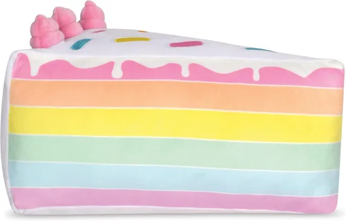Miniatura 3 de iscream Kawaii Rainbow Layer Cutie Cake - Almohada de forro polar bordada de 15 x 8 pulgadas