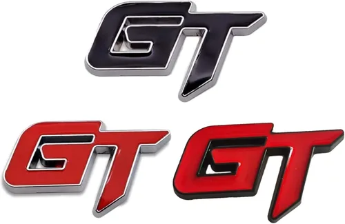 Miniatura 3 de 2 calcomanías de metal 3D con logotipo de GT para la tapa del maletero, calcomanías deportivas de carreras, repuesto para vehículos universales