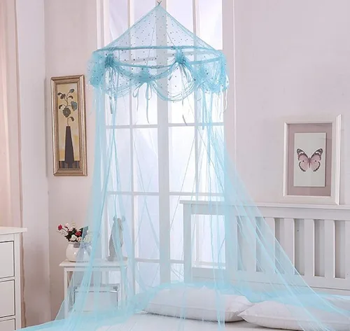 Miniatura 4 de Cotton Loft Buttons and Bows - Toldo de cama plegable para niños, tamaño único, color azul Rosa