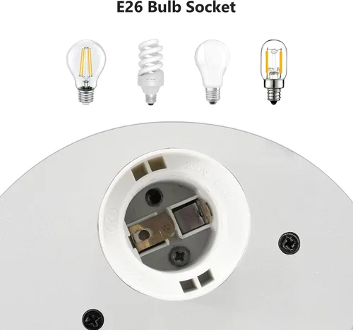 Miniatura 7 de Luz blanca para porche, luz de pared exterior del anochecer al amanecer, accesorio de iluminación exterior grande de 13 pulgadas para la puerta