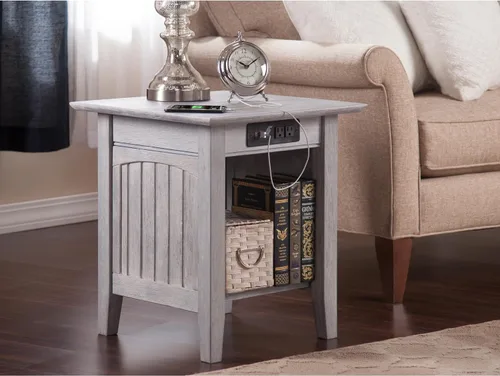 Miniatura 4 de Mesa Atlantic Furniture AH13312 Nantucket, mesa auxiliar, Madera, Driftwood