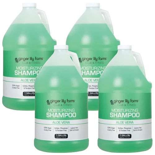 Miniatura 8 de Ginger Lily Farms Club & Fitness Champú hidratante para todo tipo de cabello, 100% vegano y libre de crueldad, aroma a aloe vera, repuesto de 1