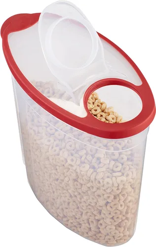 Miniatura 5 de Rubbermaid contenedor para cereales transparente tapa roja (1,5 galones) – 1783748., Rojo