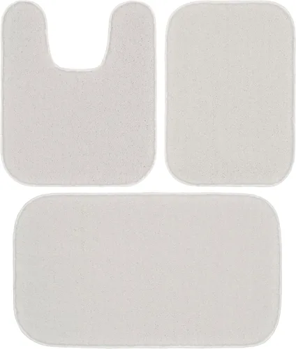 Miniatura 103 de Garland Rug Gramercy - Alfombra de baño rectangular lavable de polipropileno de felpa de 20 x 34 pulgadas, color azul lavabo, suave, absorbente