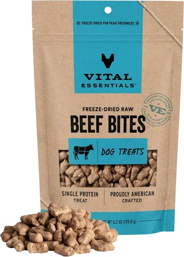 Miniatura 16 de Vital Essentials Golosinas liofilizadas para perros Bocados de pato, proteína única Calidad premium Golosinas de entrenamiento sin granos